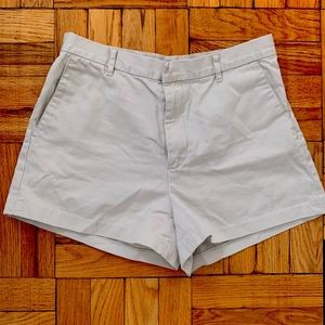 White high waist jean shorts